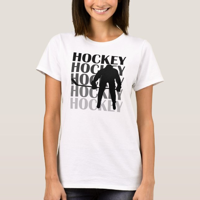 HockeySilhouetteT-tröja och gåvor Tee Shirt (Framsida)