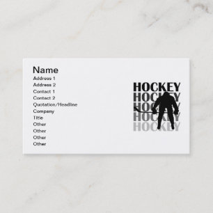 HockeySilhouetteT-tröja och gåvor Visitkort