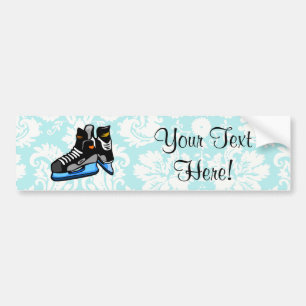 Hockeyskridskor; Damast Bildekal