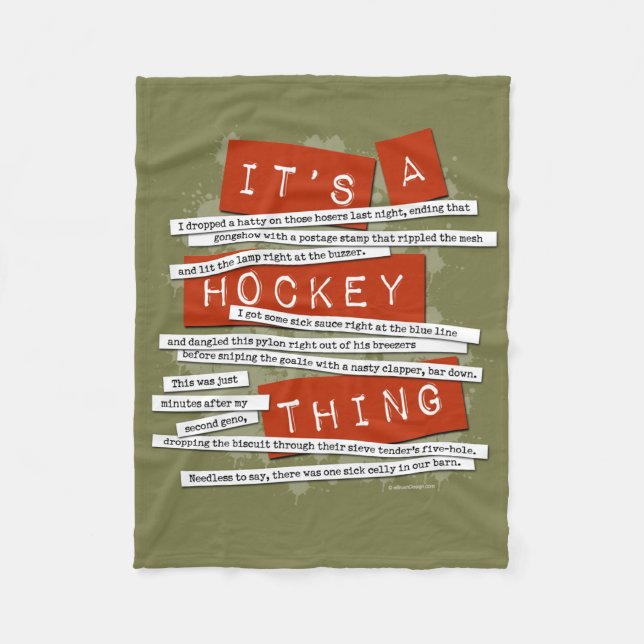 Hockeyslang Fleecefilt (Framsidan)
