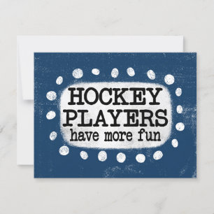 Hockeyspelare har fler gratulationskort för Roligt Kort