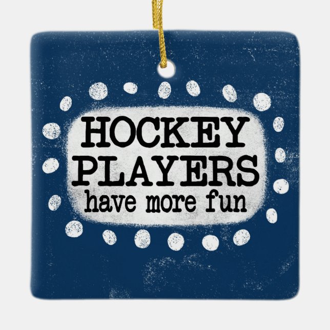 Hockeyspelare har mer Roligt för ornament (Framsida)