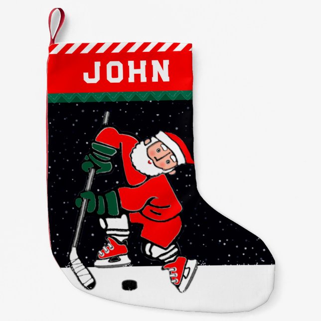 Hockeyspelare Liten Julstrumpa (Framsidan)