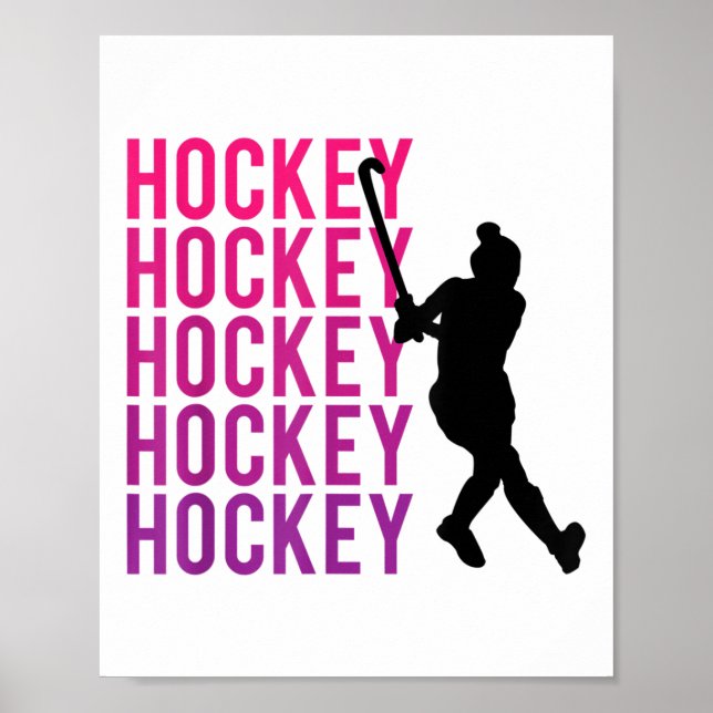 Hockeyspelare med hockeyklubba_3  poster (Framsidan)