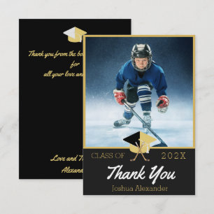 Hockeyspelare Modernt foto examensklass Tack Kort