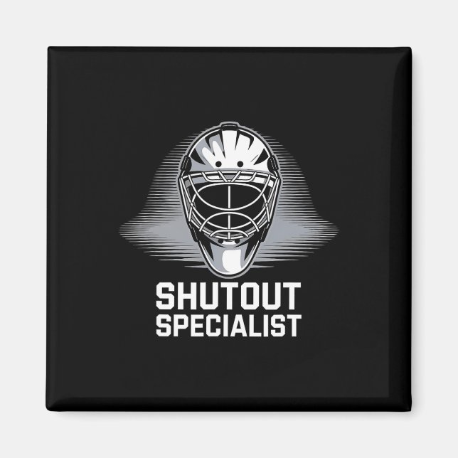 Hockeyspelare Shutout Straffbox Hockey Målvakt Magnet (Framsidan)