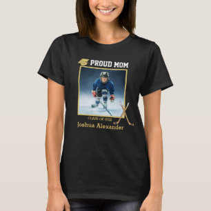 Hockeyspelare Stolt mamma Foto examen klass 2022 T Shirt