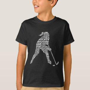 Hockeyspelare typografi barn kvinnor flickor ishoc t shirt
