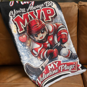 Hockeyspelare Valentine Ishockeys största fan Fleecefilt