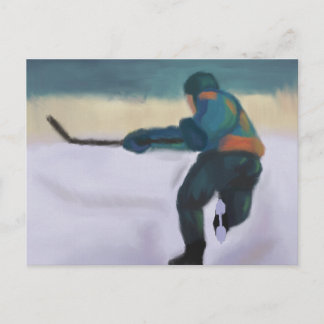 Hockeyspelare vykort