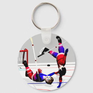 Hockeyspelarehandling Nyckelring