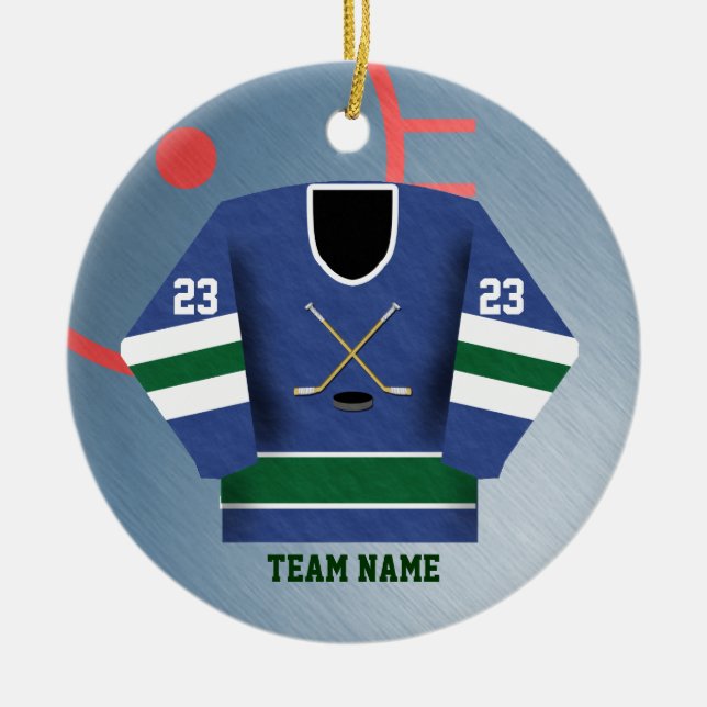 HockeyspelareJersey prydnad Julgransprydnad Keramik (Framsidan)
