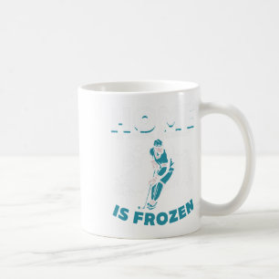 Hockeyspelares hem är där vattnet är fruset I Kaffemugg