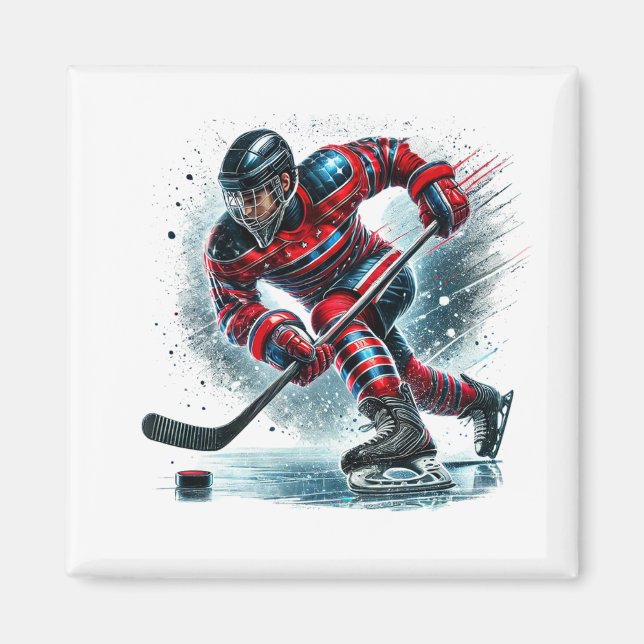 Hockeyspelarmagnet   magnet (Framsidan)