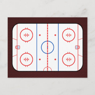 Hockeyspels följeslagare rinkdiagram vykort