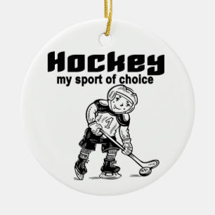 Hockeysport av primaa Tshirts och gåvor Julgransprydnad Keramik