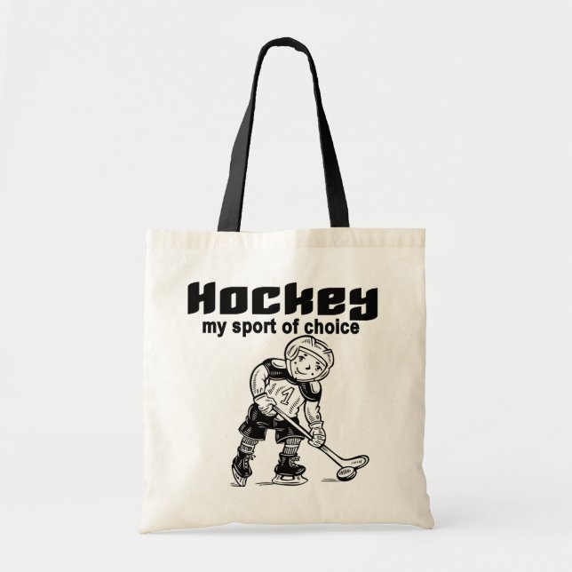 Hockeysport av primaa Tshirts och gåvor Tygkasse (Framsidan)