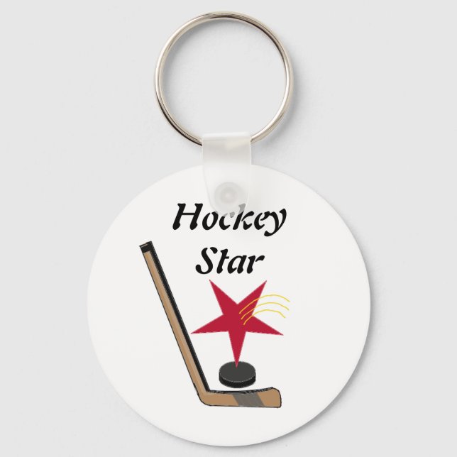 Hockeystjärna Nyckelring (Framsida)