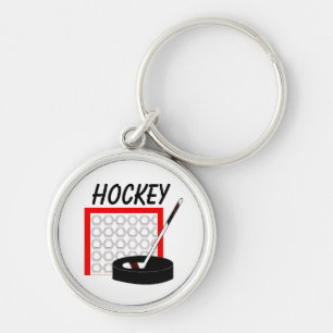 Hockeytid Rund Silverfärgad Nyckelring