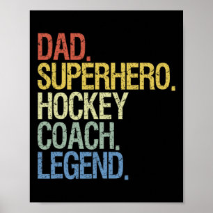 hockeytränare Ice Hockey Player Gift 3 Poster