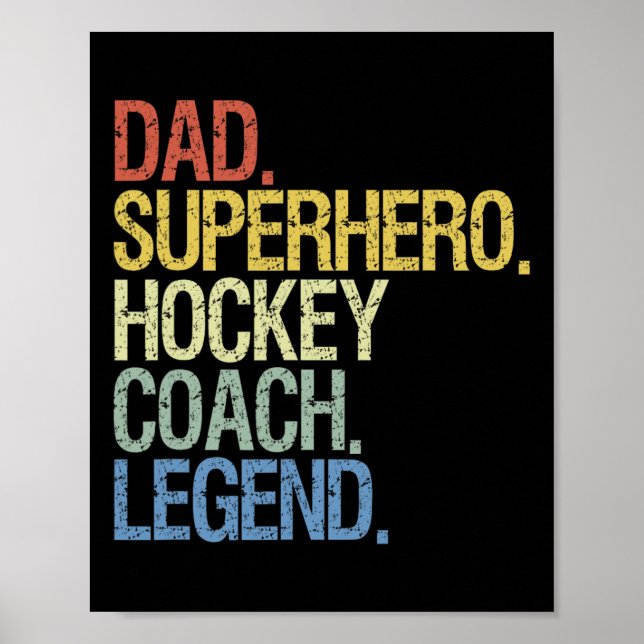 hockeytränare Ice Hockey Player Gift 3 Poster (Framsidan)