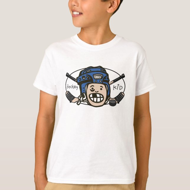 Hockeyungeblått Tee Shirt (Framsida)