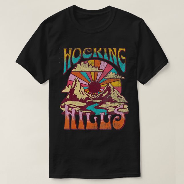 Hocking av Backe Ohio Natur som gömmer berg utomhu T Shirt (Design framsida)