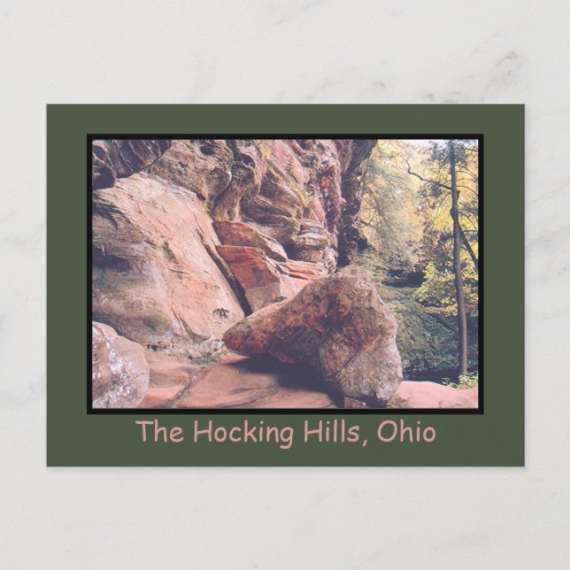 "HOCKING BACKE AREA IN S.E. OHIO" VYKORT (Framsida)