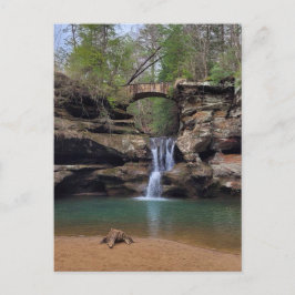 Hocking Backe Ohio Iconic Waterfall Vykort