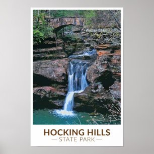 Hocking Backe State Park Ohio Art Poster