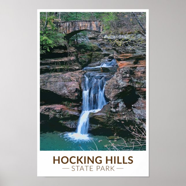 Hocking Backe State Park Ohio Art Poster (Framsidan)