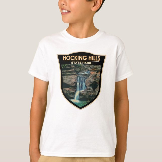 Hocking Backe State Park Ohio Art  T Shirt (Framsida)
