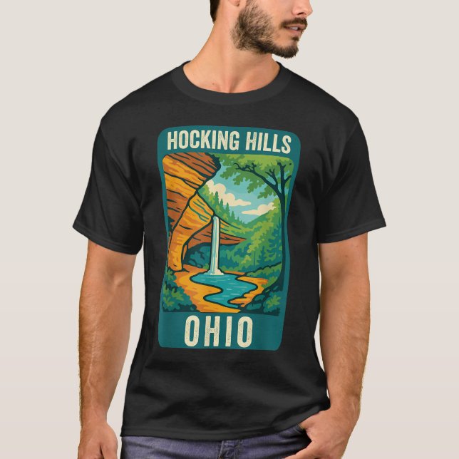 Hocking Hills Ohio Hocking Hills Ashgrottan Hockin T Shirt (Framsida)