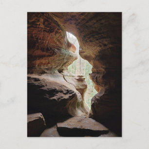 Hocking Hills Ohio Rockhouse grotta Vykort