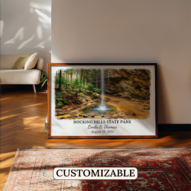 Hocking Hills State Park Ohio Affisch, Akvarell Poster (Skapare uppladdad)