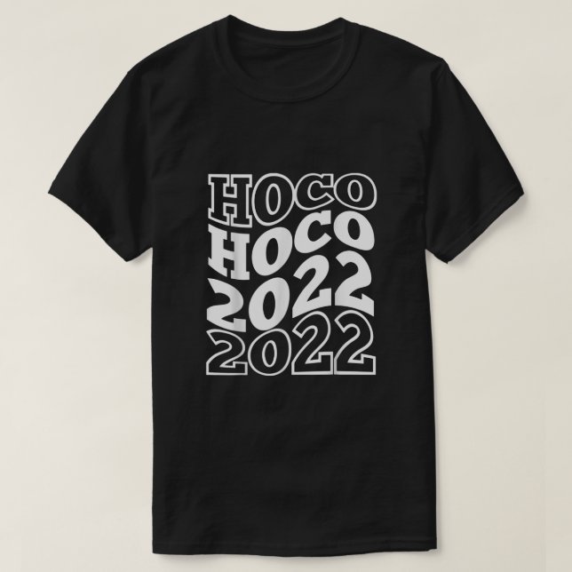 Hoco 2022 Homecoming Funny Football Game Day Schoo T Shirt (Design framsida)