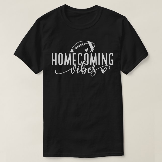 Hoco 2022 Homecoming Vibes Football Game Day Schoo T Shirt (Design framsida)