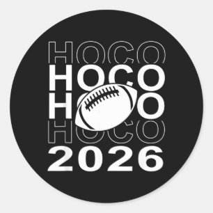 Hoco 2026 Amerikansk Fotboll Hemkomst Spel Dag Runt Klistermärke