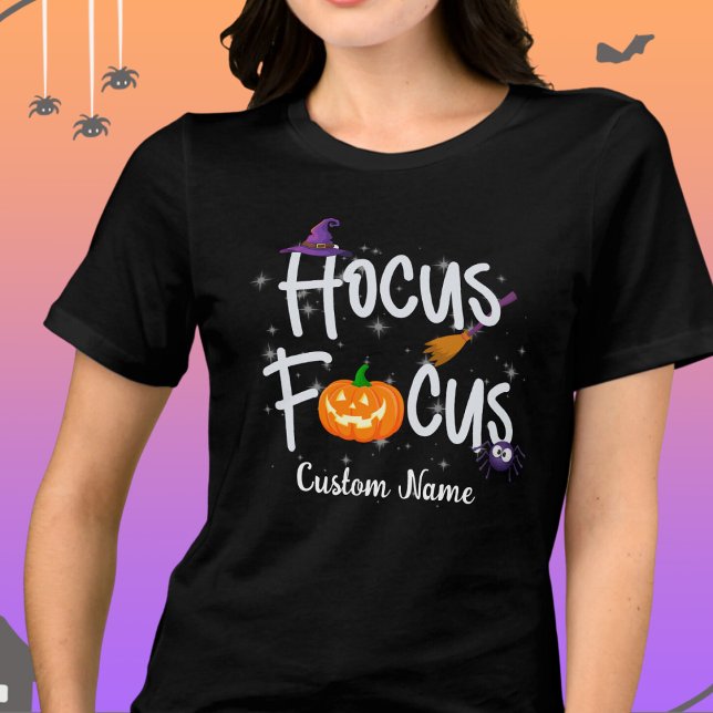 Hocus Focus Halloween Teacher Anpassade Tshirt T Shirt (Skapare uppladdad)