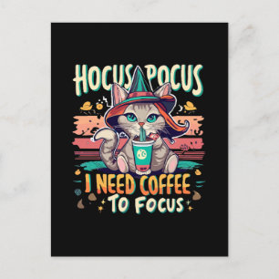 Hocus Focus - jag behöver kaffe för att fokusera Helg Vykort