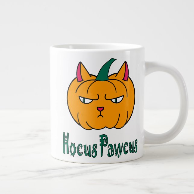 Hocus pawcus Halloween pumpingingerkattmagi Jumbo Mugg (Höger)