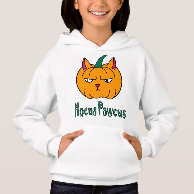Hocus pawcus Halloween pumpingingerkattmagi T Shirt (Framsida)