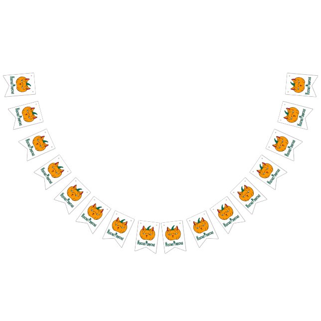 Hocus pawcus Halloween pumpingingerkattmagi Vimplar (Alla)