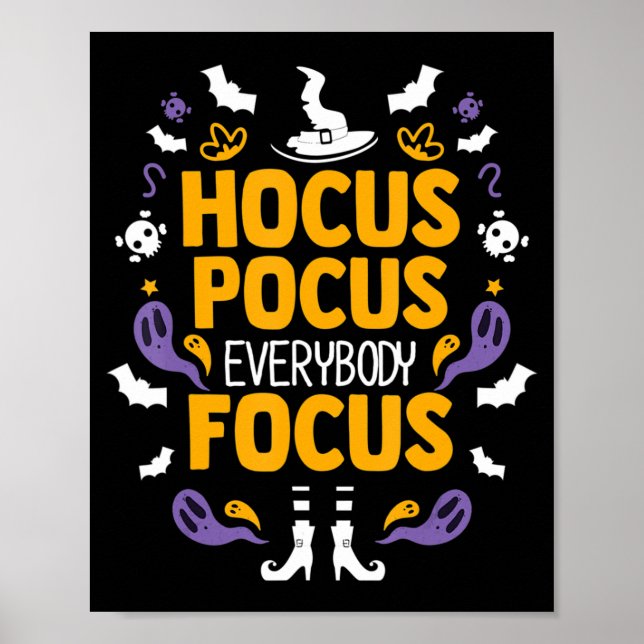 Hocus Pocus Alla Focus Halloween Outfit Hallo Poster (Framsidan)