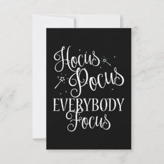 Hocus Pocus Alla Focus Teacher Kort