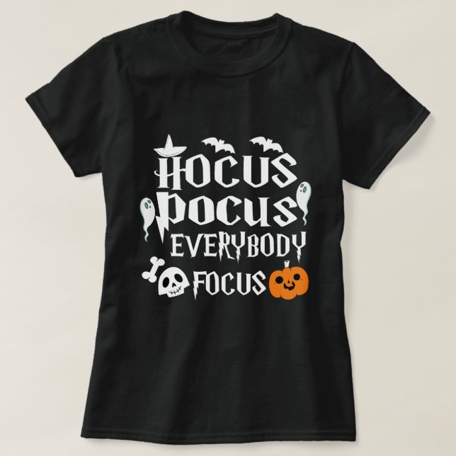 Hocus Pocus Alla Fokuserar T-Shirt För Häxor , Hoc (Design framsida)