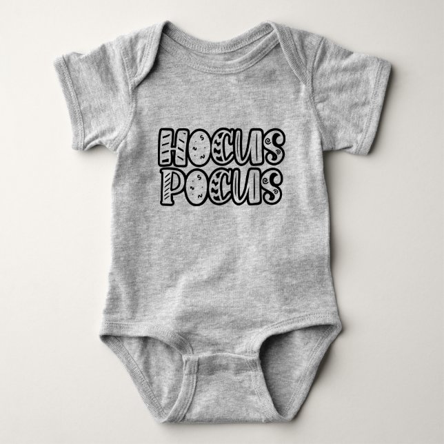 Hocus Pocus Baby Bodysuit - Söt Magi Halloween T Shirt (Framsida)