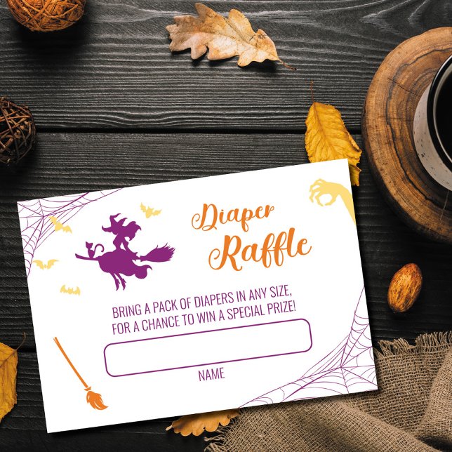 Hocus Pocus Baby Shower Diaper Raffle Card Bordsnummer (Skapare uppladdad)