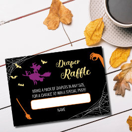 Hocus Pocus Baby Shower Diaper Raffle Card Bordsnummer