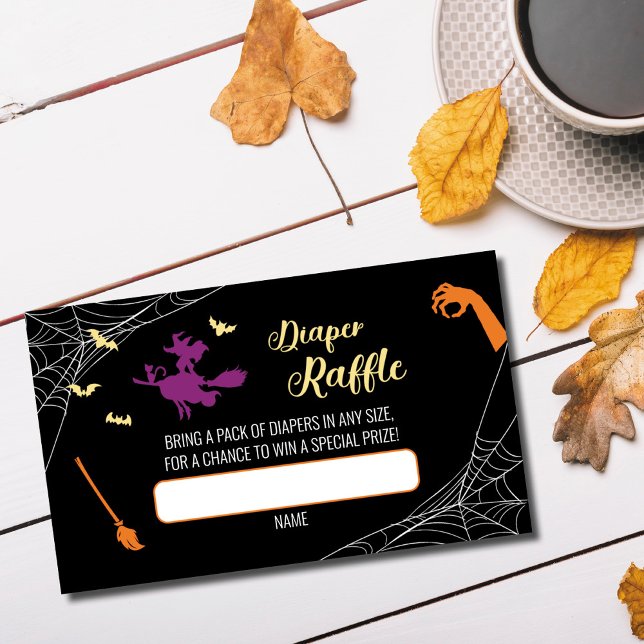 Hocus Pocus Baby Shower Diaper Raffle Card Tilläggskort (Skapare uppladdad)